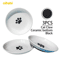 Oitabi 3PCS Ceramic Cat Bowl Set Anti Whisker Fatigue Shallow Food Dishes For Cats 2
