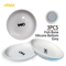 Oitabi 3PCS Ceramic Cat Bowl Set Anti Whisker Fatigue Shallow Food Dishes For Cats 3