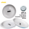 Oitabi 3PCS Ceramic Cat Bowl Set Anti Whisker Fatigue Shallow Food Dishes For Cats 5