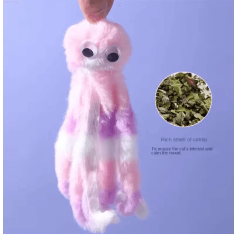 Plush Octopus Cat Toy With Catnip Interactive Soothing Kitty Toy For Cats 6