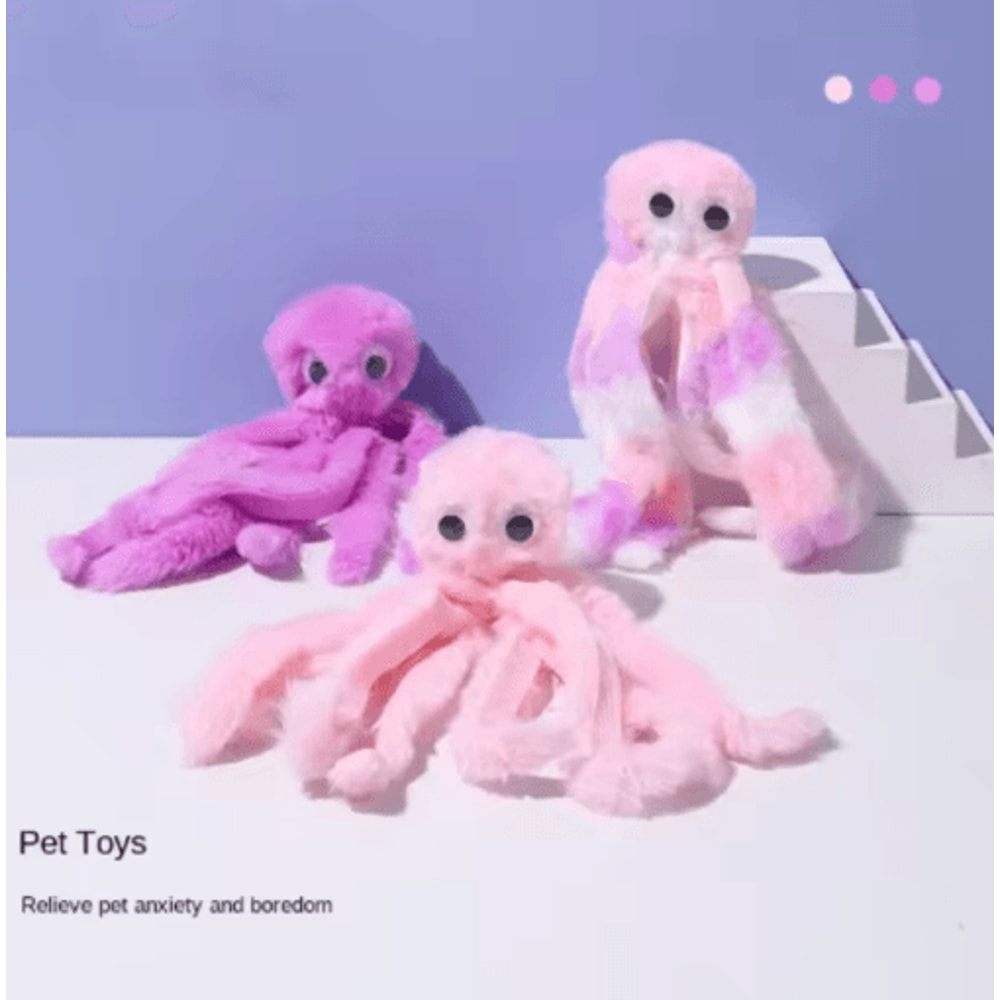 Plush Octopus Cat Toy With Catnip Interactive Soothing Kitty Toy For Cats 7