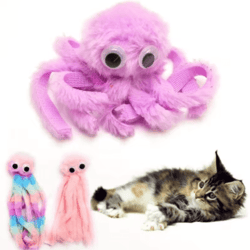 plush octopus cat toy with catnip interactive soothing kitty toy for cats