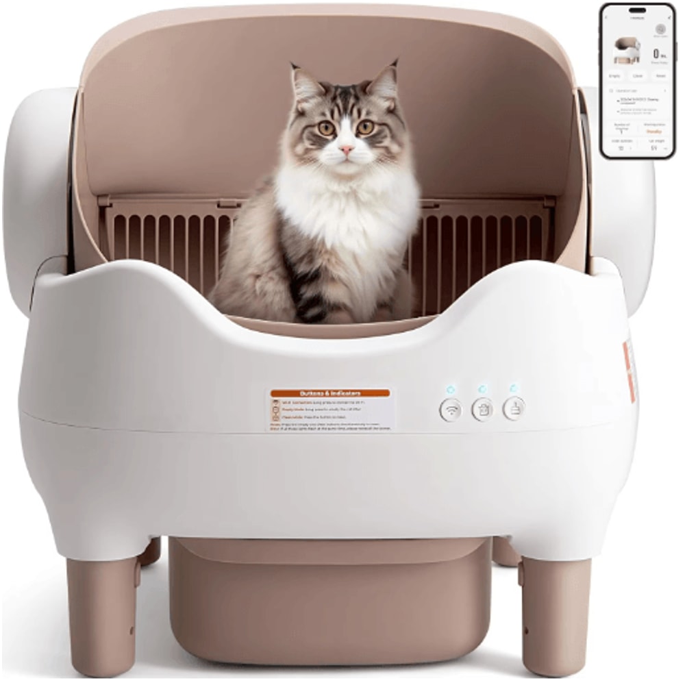 VOFORD Automatic SelfCleaning Cat Litter Box Extra Large Smart Litter Box With App Control 0