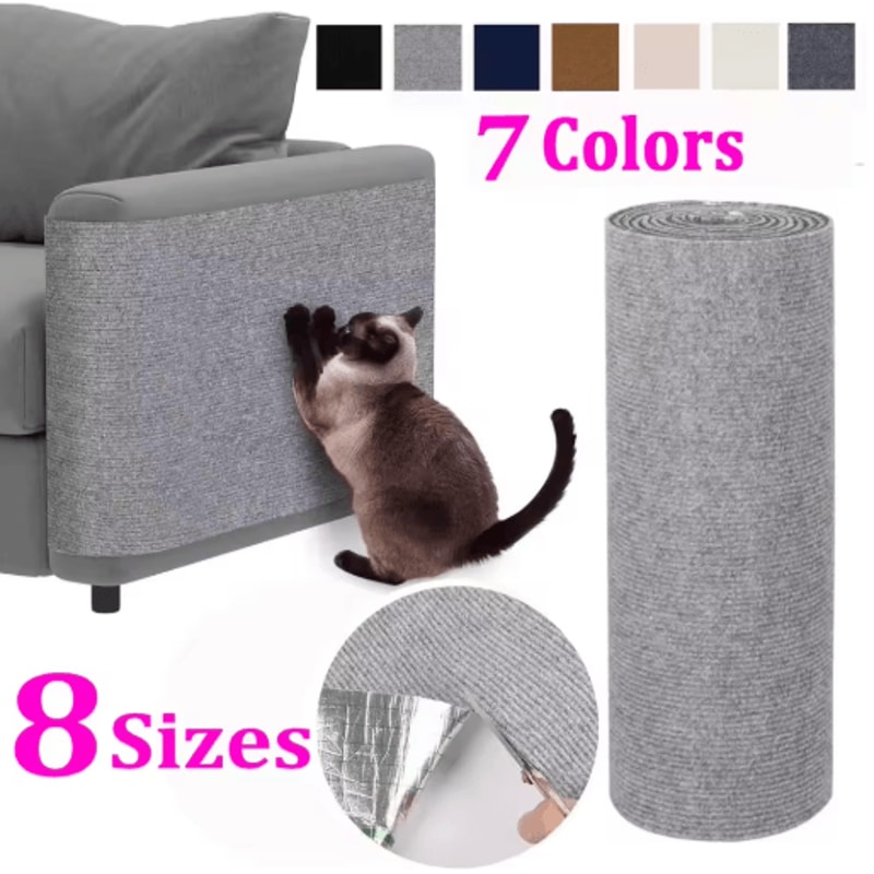 SelfAdhesive Cat Scratch Protector Mat Freeform Furniture Protection Carpet For Cats 0
