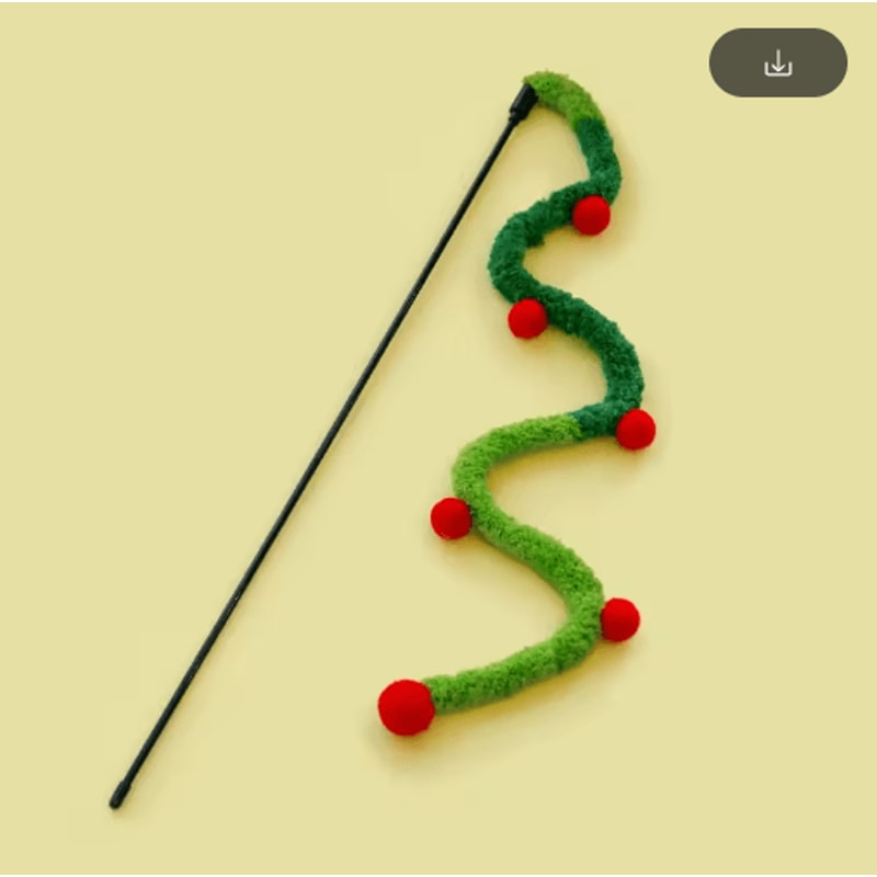 Feather Cat Teaser Wand Interactive Caterpillar Rod Toy For Cats 1