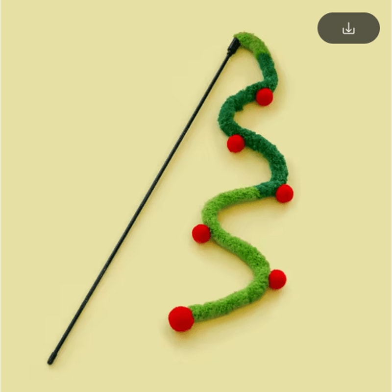 Feather Cat Teaser Wand Interactive Caterpillar Rod Toy For Cats 4