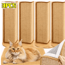 self-adhesive sisal cat scratcher mats – anti-slip furniture protection pads for cats