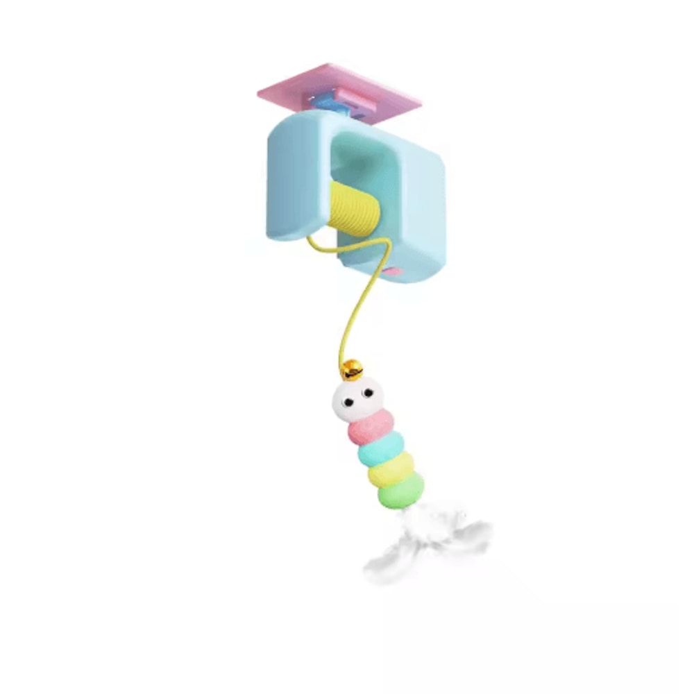 Smart Hanging Door Cat Toy Automatic Swing Feather Teaser With Dual Ropes 1