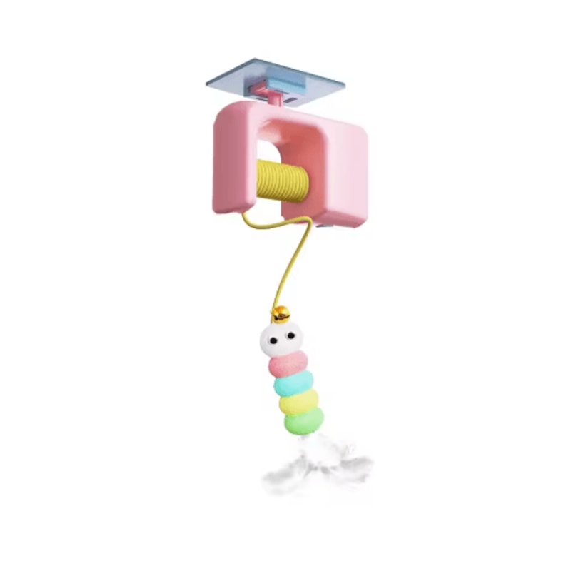 Smart Hanging Door Cat Toy Automatic Swing Feather Teaser With Dual Ropes 2