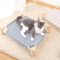 Outdoor Canvas Cat Hammock Bed Breathable Wooden Frame Pet Lounge For Cats Small Dogs 0