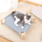 Outdoor Canvas Cat Hammock Bed Breathable Wooden Frame Pet Lounge For Cats Small Dogs 0