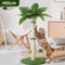 65cm Cat Scratching Post Tree Sisal Rope Scratcher With Interactive Ball Toys 0