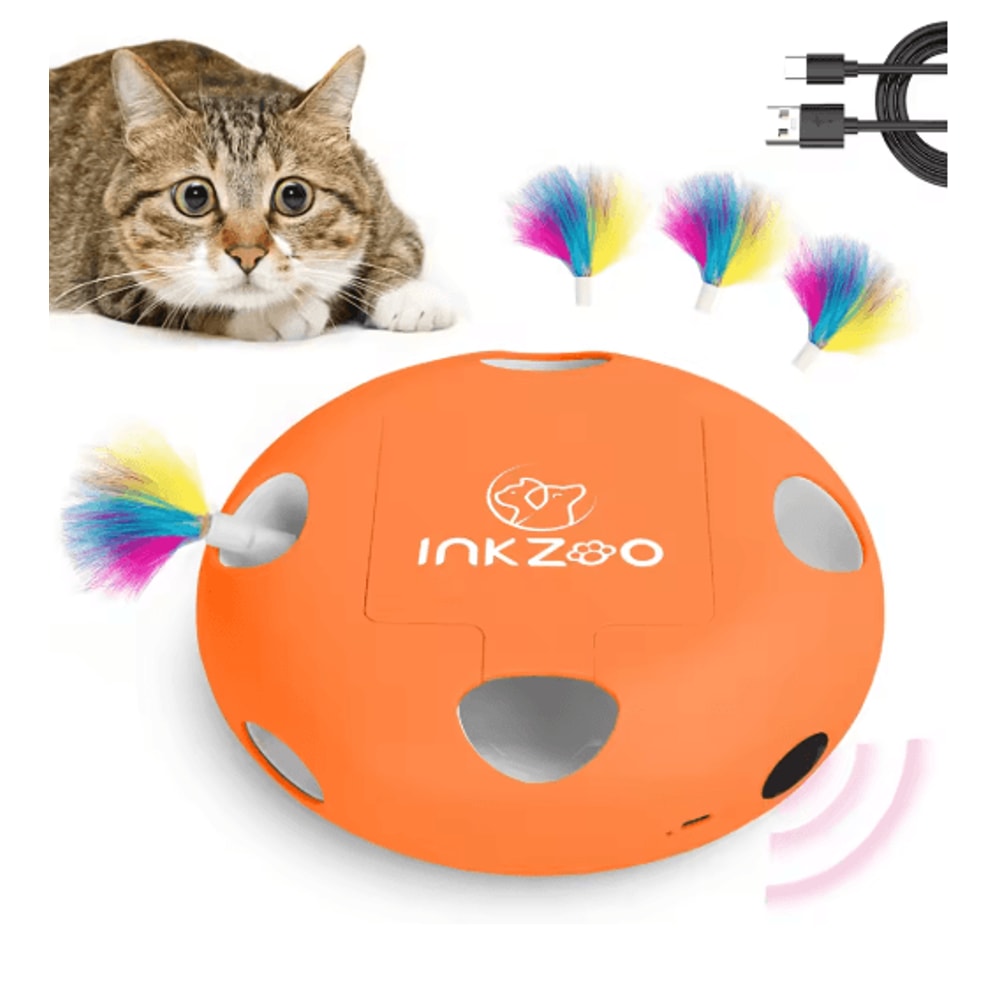 INKZOO Interactive Cat Toy Smart Automatic 7Hole WhackAMole Mouse Toy 1