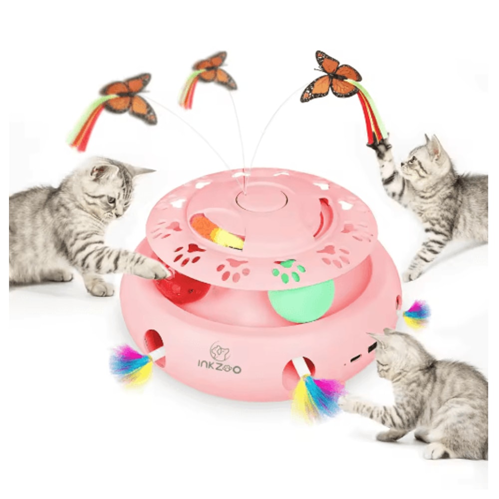 INKZOO Interactive Cat Toy Smart Automatic 7Hole WhackAMole Mouse Toy 7