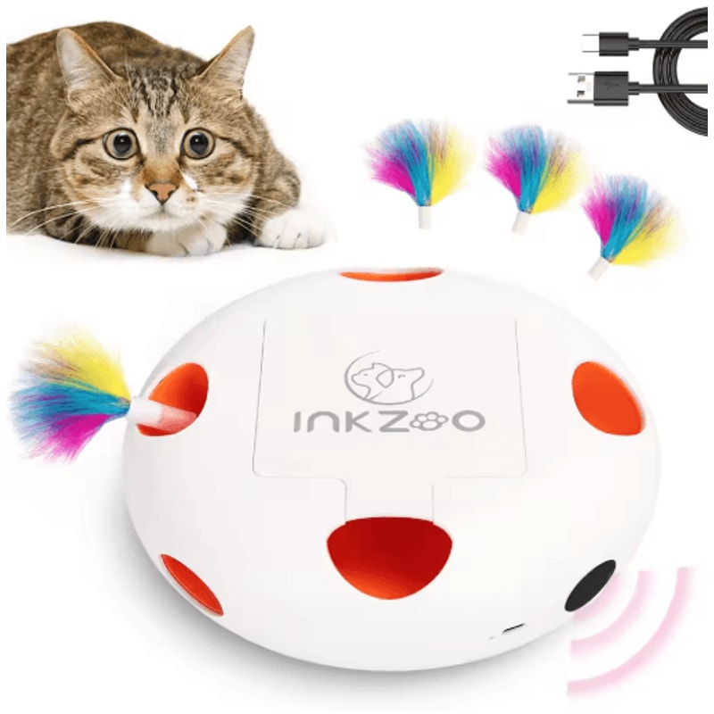 INKZOO Interactive Cat Toy Smart Automatic 7Hole WhackAMole Mouse Toy 9