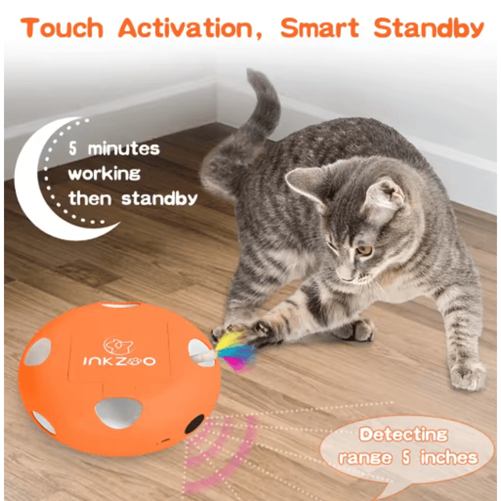 INKZOO Interactive Cat Toy Smart Automatic 7Hole WhackAMole Mouse Toy 15