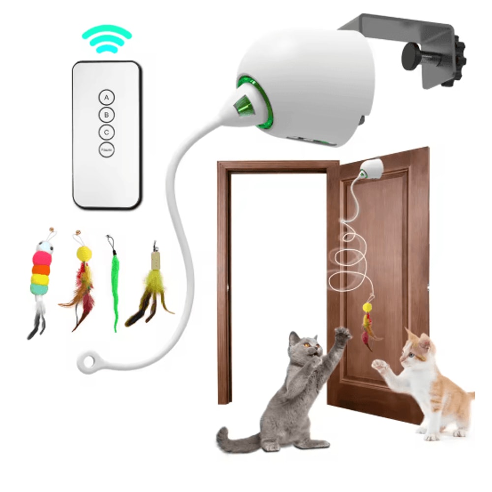 INKZOO 4in1 Interactive Cat Toy Automatic WhackAMole Butterfly Track Ball Play Center 1