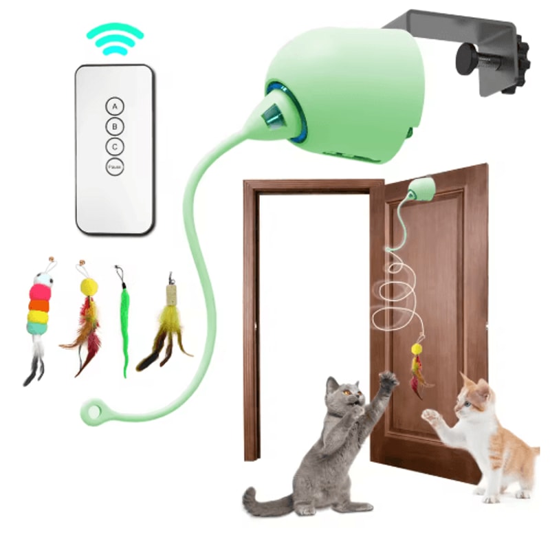 INKZOO 4in1 Interactive Cat Toy Automatic WhackAMole Butterfly Track Ball Play Center 6
