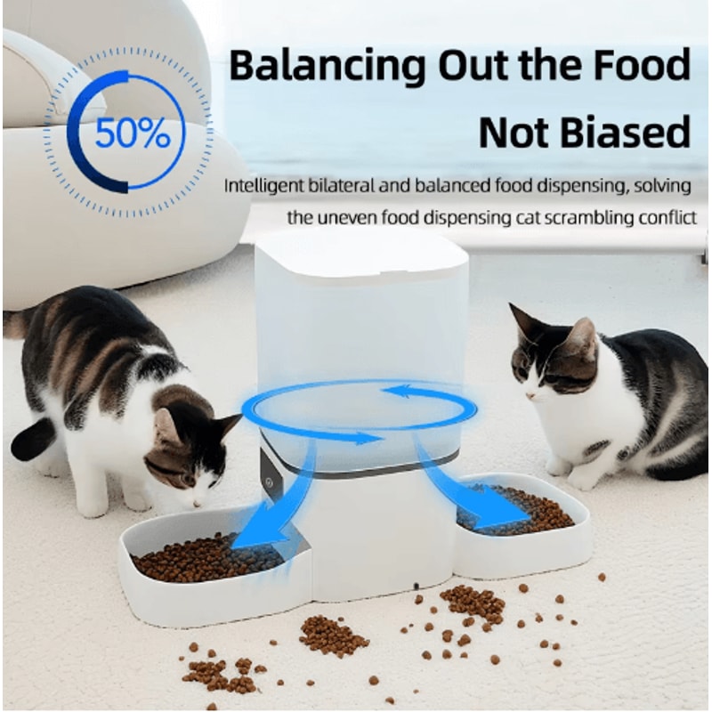 6L Smart Automatic Pet Feeder WiFi Timer Food Dispenser With Stainless Steel Bowl 4