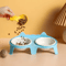 Elevated Ceramic Double Cat Bowl Slanted Food Water Feeding Set For Cats 7