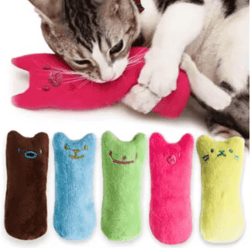 catnip teeth grinding plush toy interactive chewing & vocal cat toy for cats