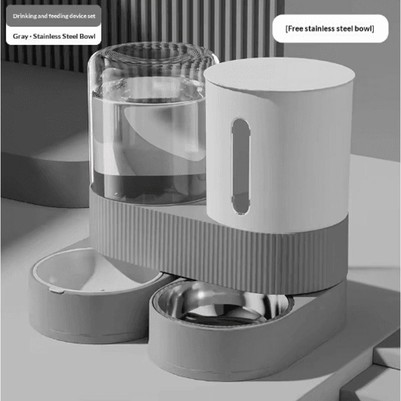 Large Capacity Automatic Pet Feeder Water Dispenser Gravity Food And Water Bowl Set For Cats Dog 3