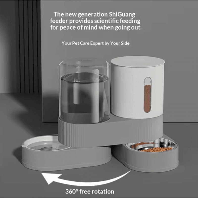 Large Capacity Automatic Pet Feeder Water Dispenser Gravity Food And Water Bowl Set For Cats Dog 6