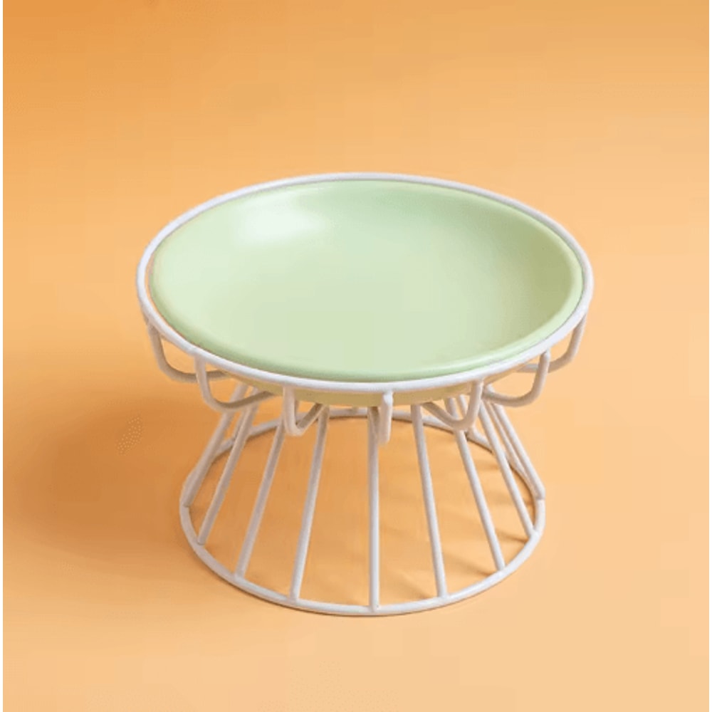 Raised Ceramic Cat Bowl Set Elevated AntiSpill Feeding Bowl With Stand 4