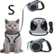 Adjustable Cat Harness Leash Set Comfortable Pet Collar And Walking Vest For Kittens 1