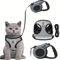 Adjustable Cat Harness Leash Set Comfortable Pet Collar And Walking Vest For Kittens 0