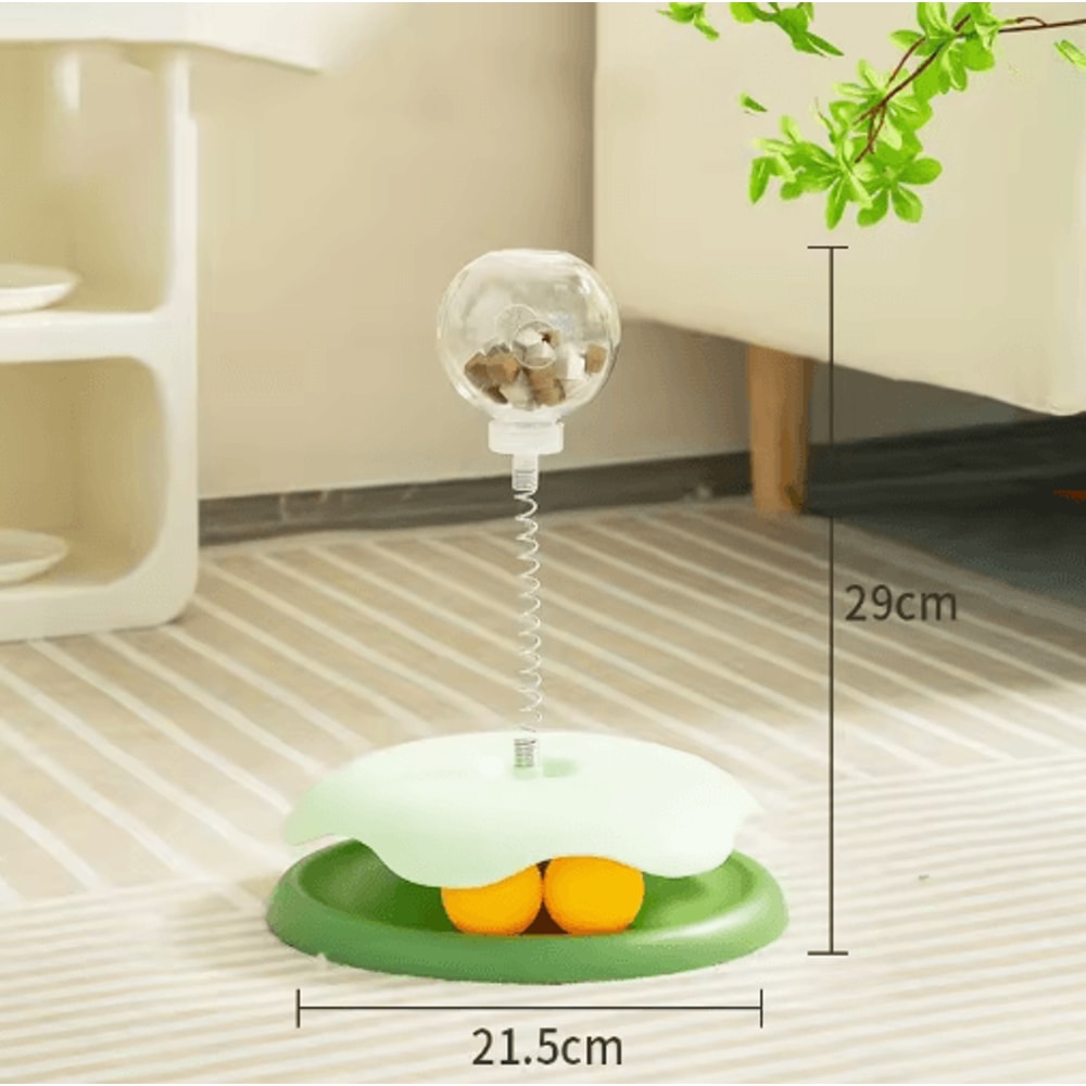 Interactive Slow Feeder Cat Toy Track Ball Roller Spring Exercise Toy For Indoor Cats 5