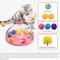 Interactive Cat Puzzle Toy Spinning Track Balls Feather Teaser Brain Game For Kittens 10