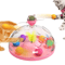 Interactive Cat Puzzle Toy Spinning Track Balls Feather Teaser Brain Game For Kittens 0