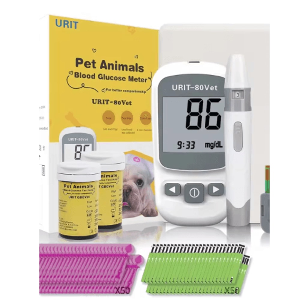 Pet Glucose Monitoring Kit Easy NoCoding Blood Sugar Monitor For Dogs Cats 1