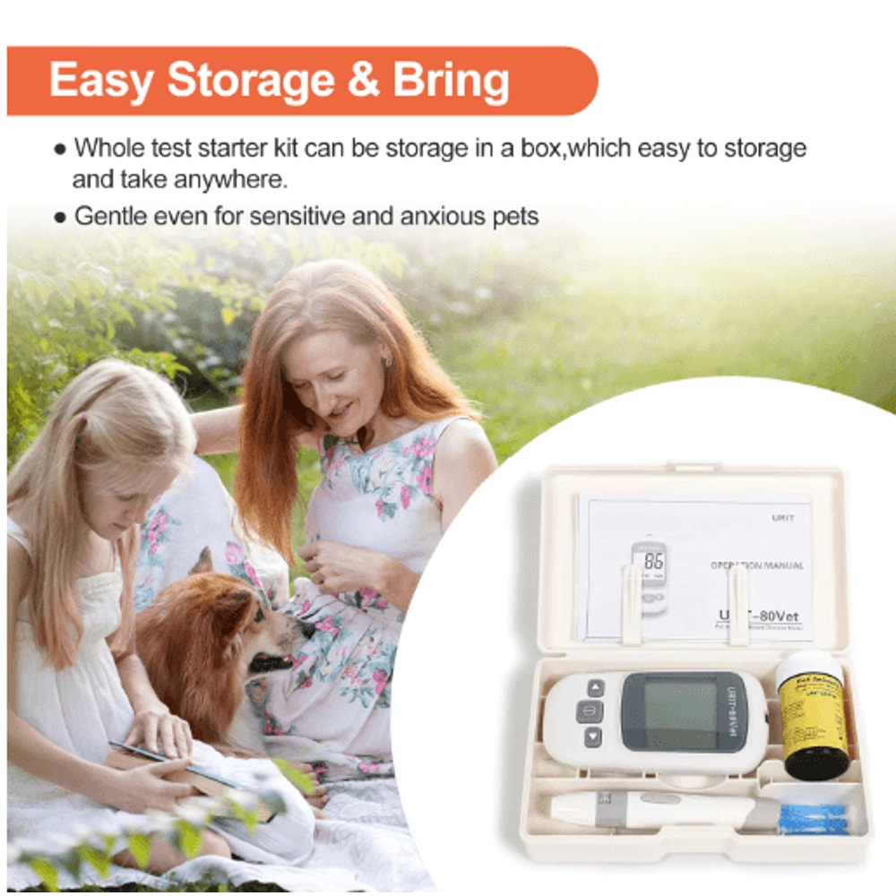Pet Glucose Monitoring Kit Easy NoCoding Blood Sugar Monitor For Dogs Cats 5