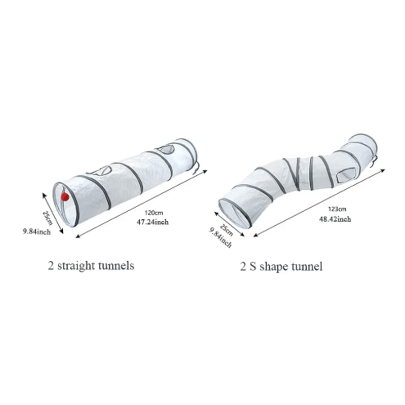 Foldable Cat Tunnel Toy Interactive Play Tunnel For Kittens Indoor Cats 7