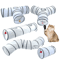 Foldable Cat Tunnel Toy Interactive Play Tunnel For Kittens Indoor Cats 0