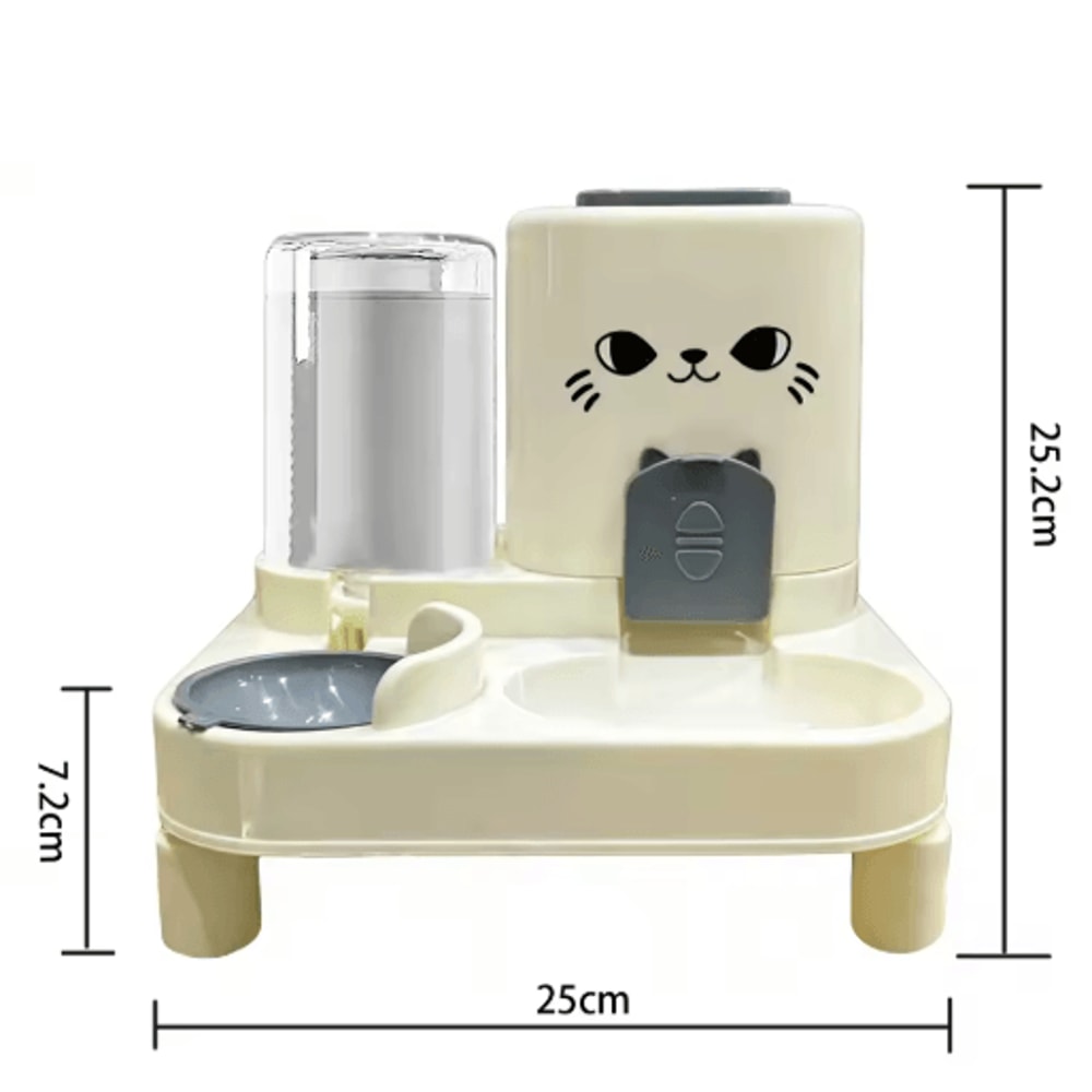 Automatic GravityFed Pet Feeder Water Dispenser Large Capacity SpillProof Feeding Station 3
