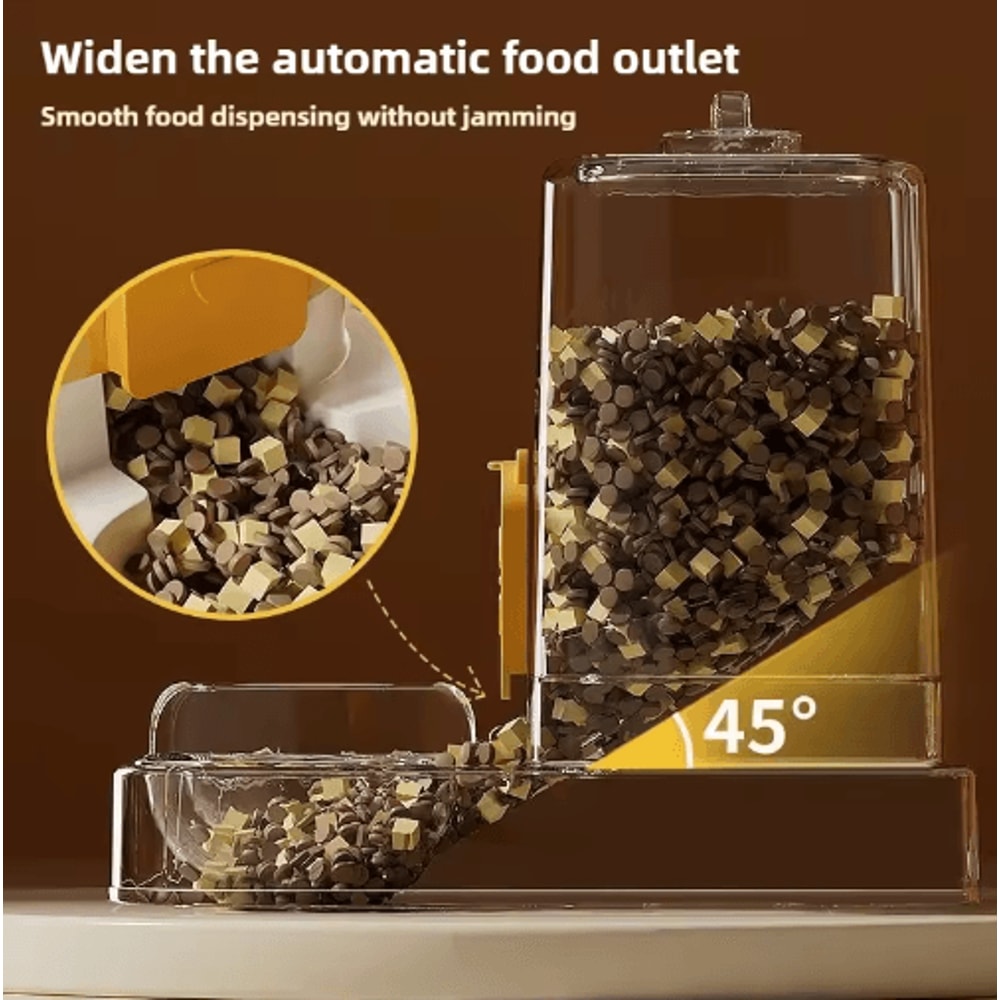 Automatic GravityFed Pet Feeder Water Dispenser Large Capacity SpillProof Feeding Station 4
