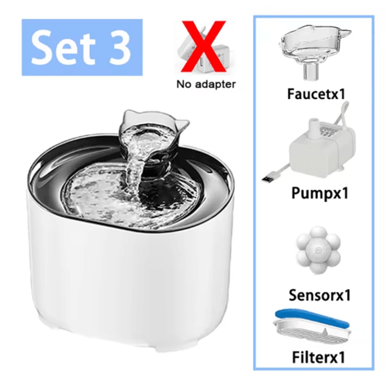 22L Intelligent Cat Water Fountain Ultra Quiet Pet Water Dispenser With Filter 2