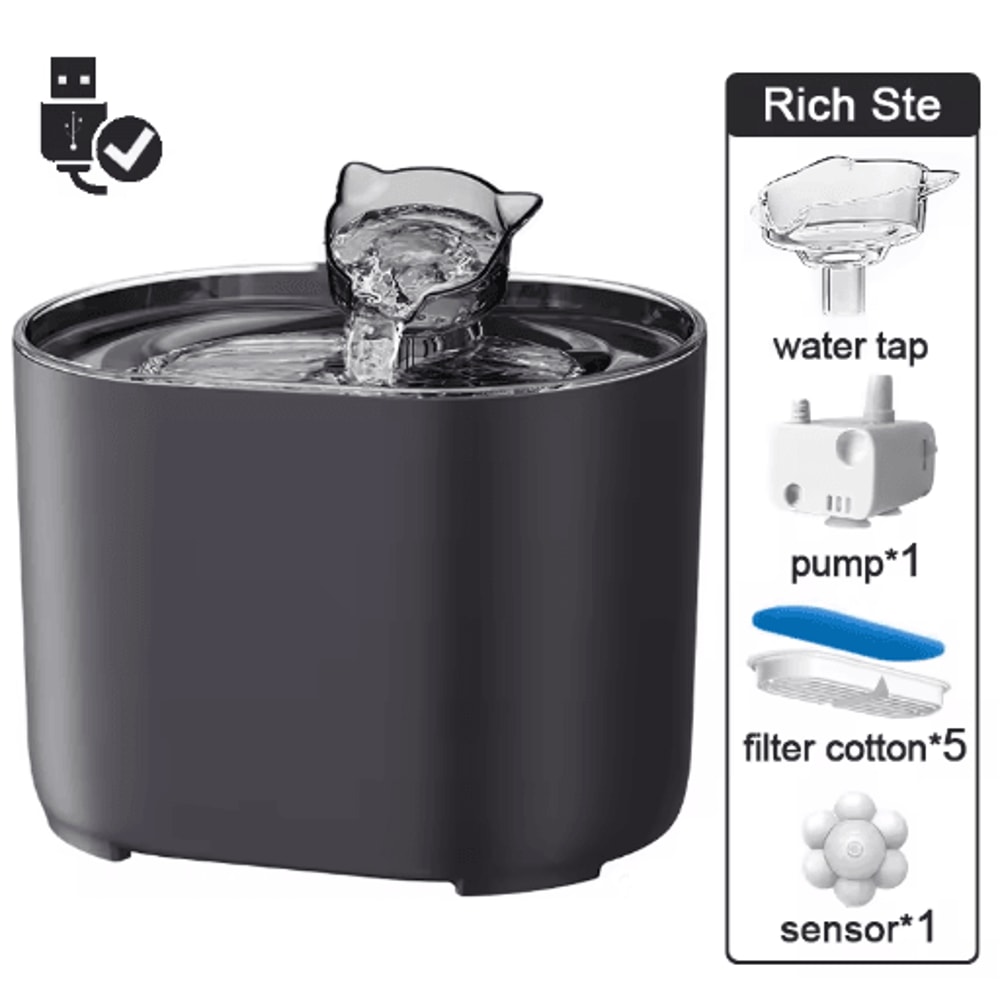 22L Intelligent Cat Water Fountain Ultra Quiet Pet Water Dispenser With Filter 4