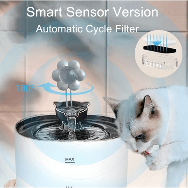 22L Intelligent Cat Water Fountain Ultra Quiet Pet Water Dispenser With Filter 10