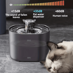 2.2l intelligent cat water fountain – ultra quiet pet water dispenser with filter