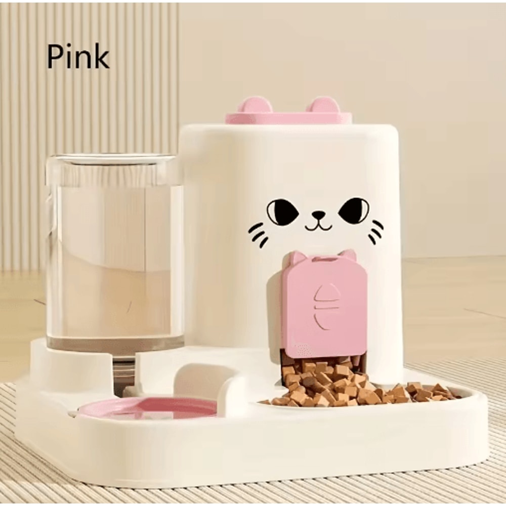 Large Capacity Automatic Pet Feeder Water Dispenser Integrated Food And Water Bowl For Cats Dogs 4