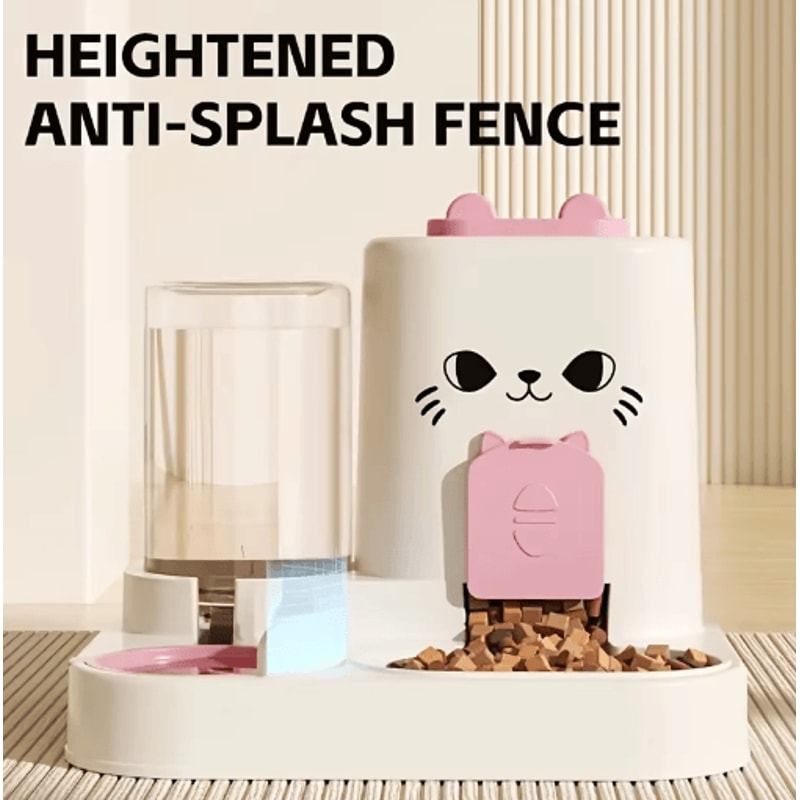 Large Capacity Automatic Pet Feeder Water Dispenser Integrated Food And Water Bowl For Cats Dogs 6