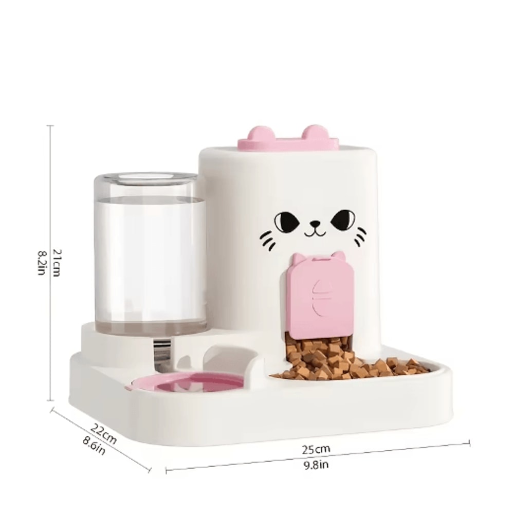 Large Capacity Automatic Pet Feeder Water Dispenser Integrated Food And Water Bowl For Cats Dogs 8
