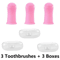 3PCS Pet Finger Toothbrush Set Soft Dental Cleaning Brush For Dogs Cats 1