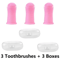 3PCS Pet Finger Toothbrush Set Soft Dental Cleaning Brush For Dogs Cats 1