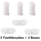 3PCS Pet Finger Toothbrush Set Soft Dental Cleaning Brush For Dogs Cats 2