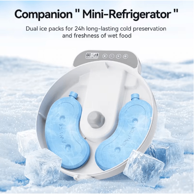 ROJECO 4Meal Wireless Automatic Pet Feeder Smart Wet Dry Food Dispenser For Cats Dogs 6
